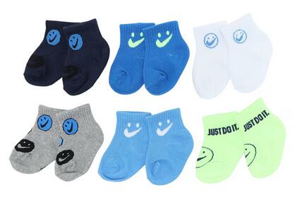 Sei paia di calzini nike infant/toddler - bianco/blu/grigio