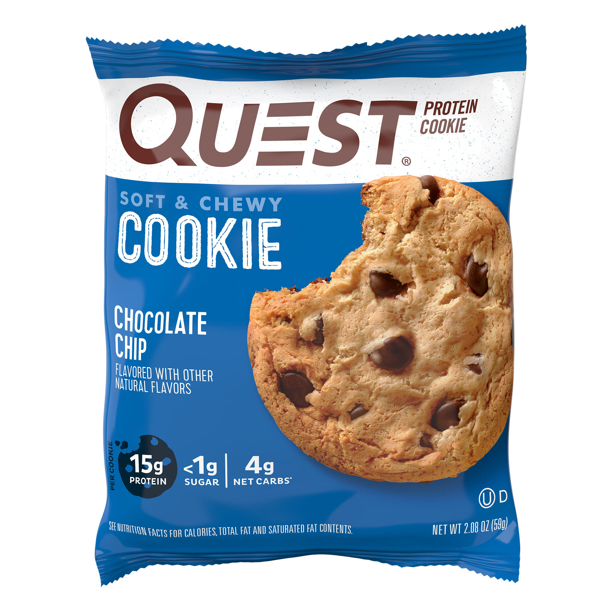Quest Nutrition Protein Cookie (12x59g) Chocolate Chip - Alimenti funzionali 4/5