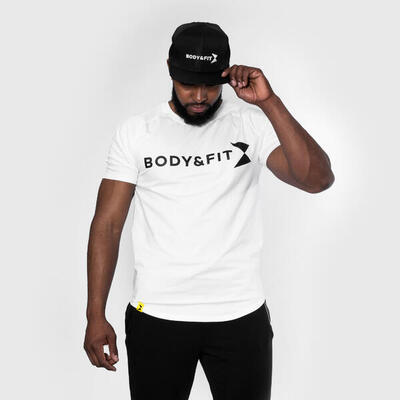 Essential relax t shirt - sportshirt heren – slim fit sport t-shirt – wit