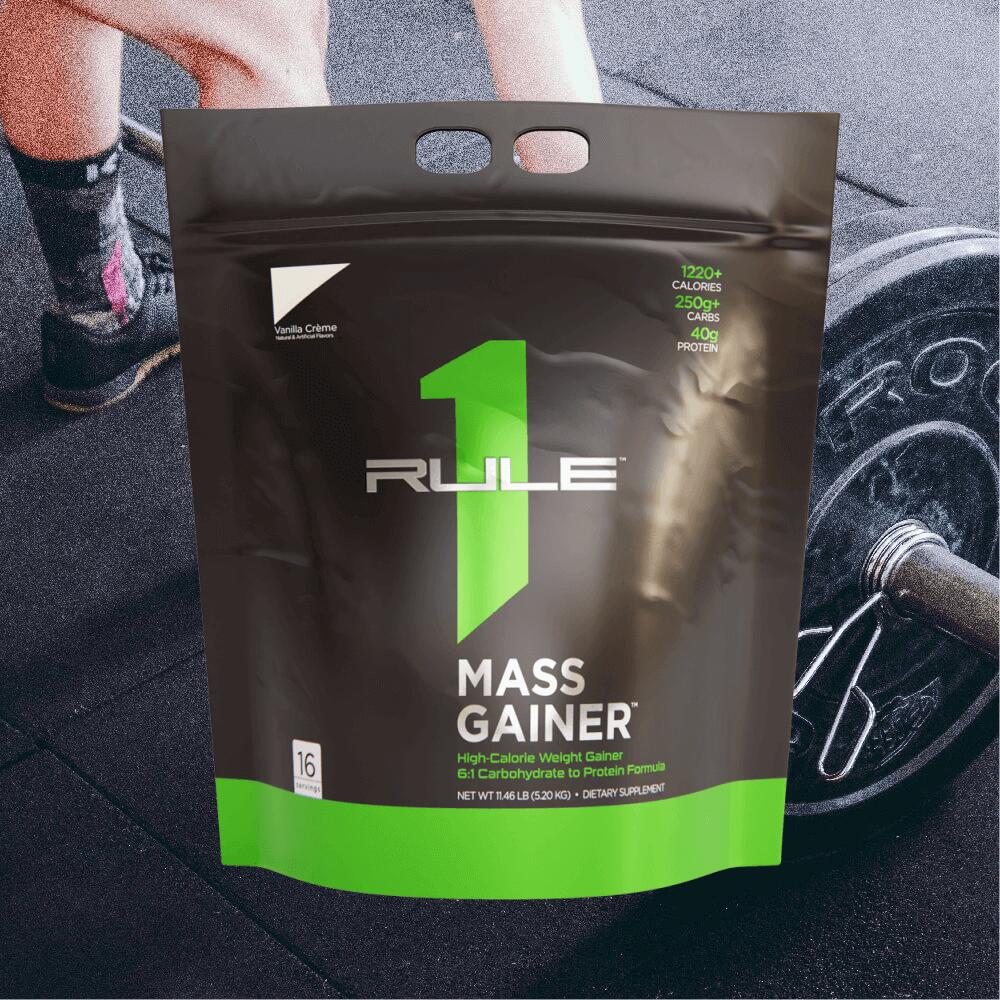 Rule1 R1 Mass Gainer (11,4lbs) Vanilla Crème - Prise de poids - Avec Créatine 4/4