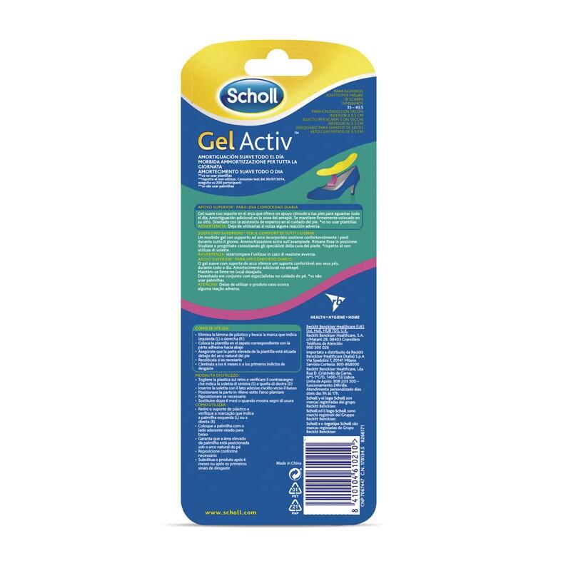 SCHOLL Plantilla Gel Activ Tacón Uso Diario 2uds.