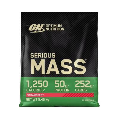 Optimum nutrition serious mass (12lbs) strawberry - gewichtstoename
