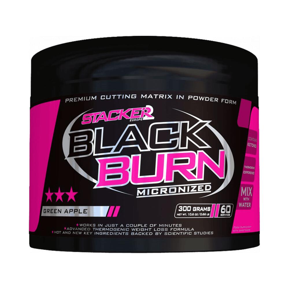 STACKER2 Stacker2 Black Burn Micronized (300g) Green Apple - Dieta e gestione del peso
