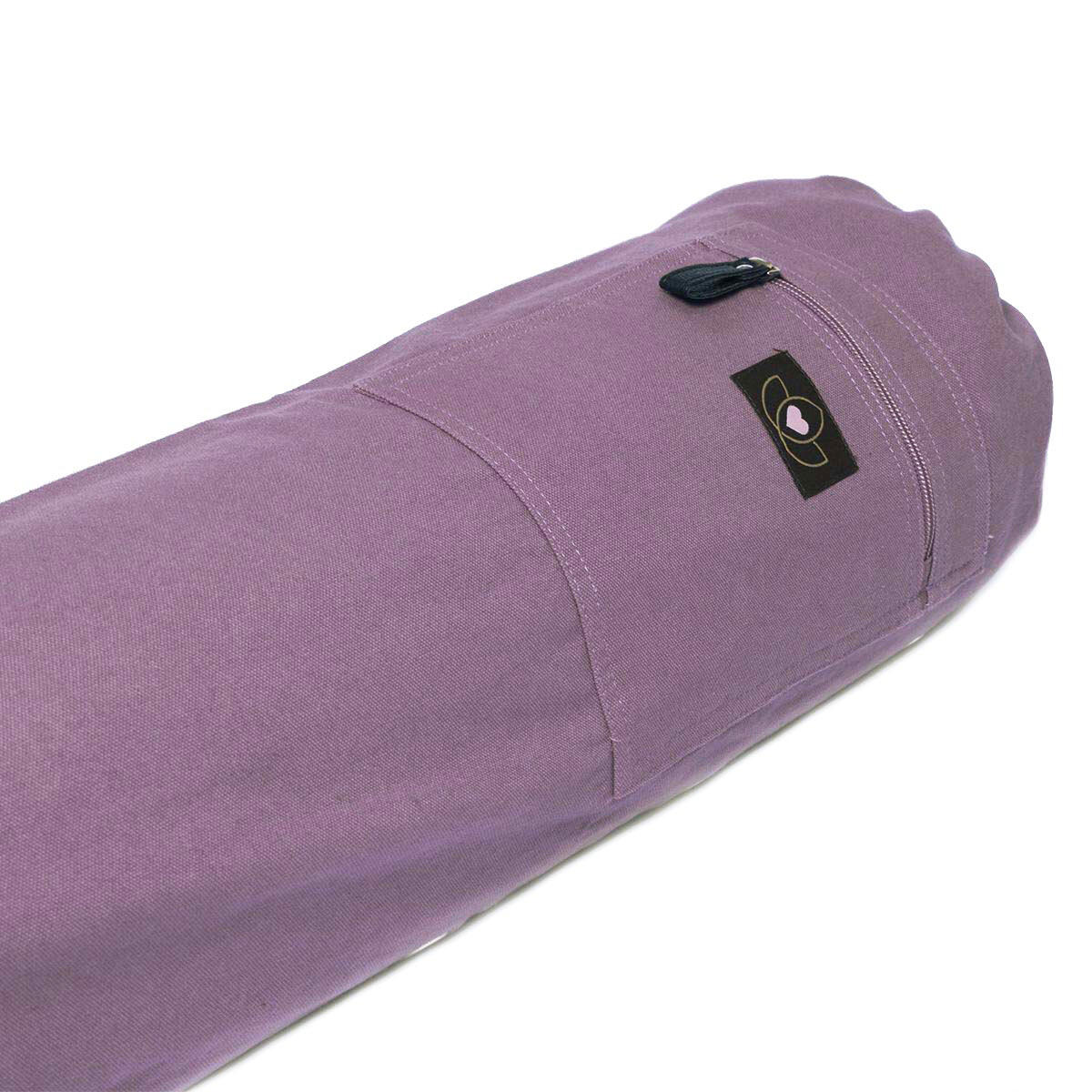 Lotus Yogatas met trekkoord katoen eco lavendelpaars 3/5