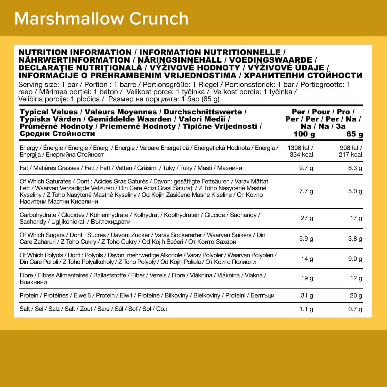 Optimum Nutrition Protein Crisp Bar (10x65g) Marshmallow Crunch - Repen 2/5