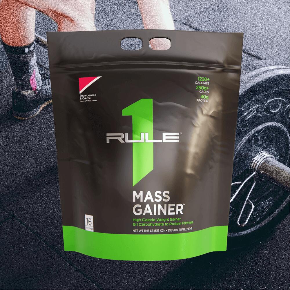 Rule1 R1 Mass Gainer (11,4lbs) Strawberries & Crème - Prise de poids 2/3