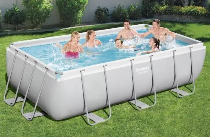 Bestway Piscine hors sol - Power Steel - Gris clair  404x201x100cm 2/8