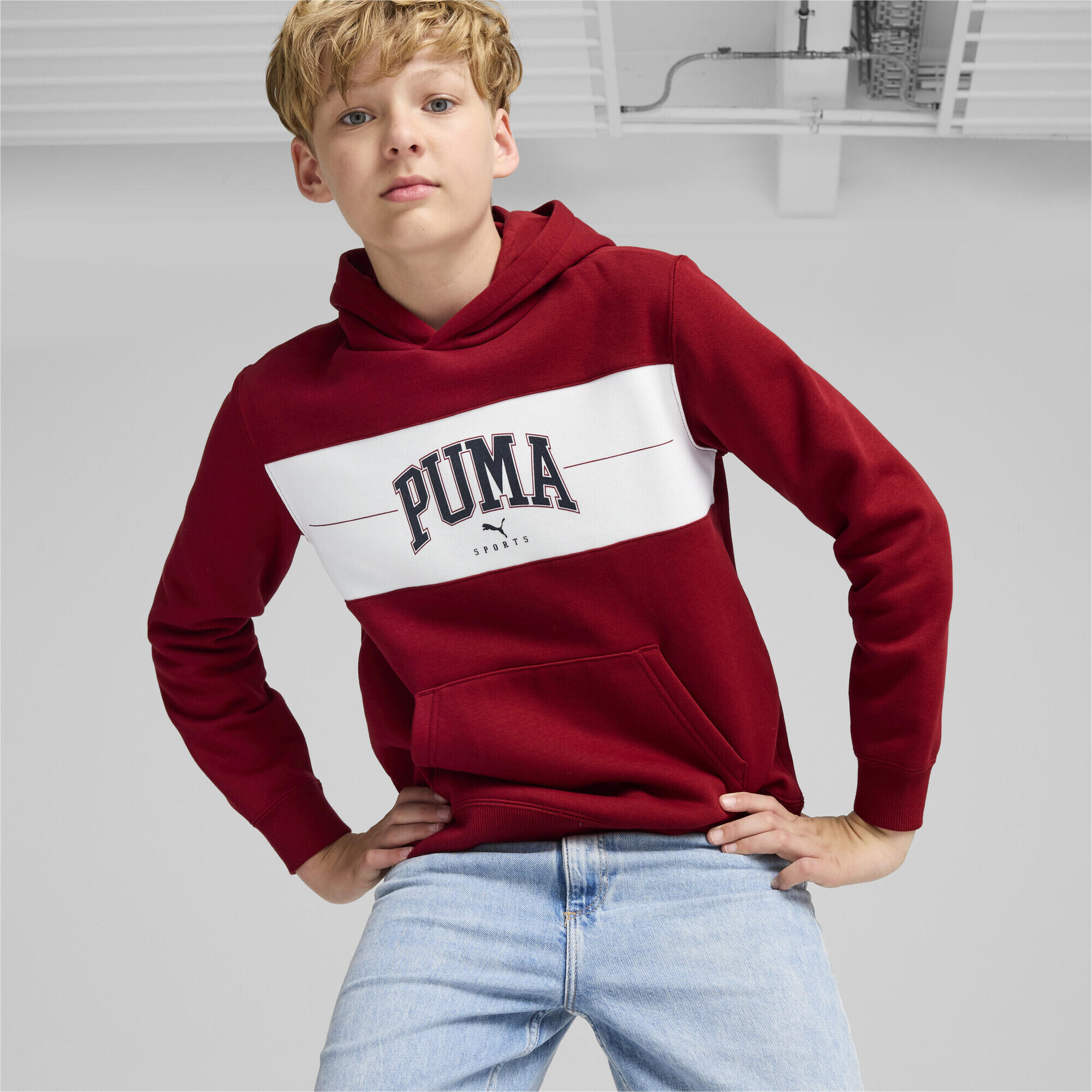 Hoodie PUMA SQUAD Enfant et Adolescent PUMA Intense Red 3/7