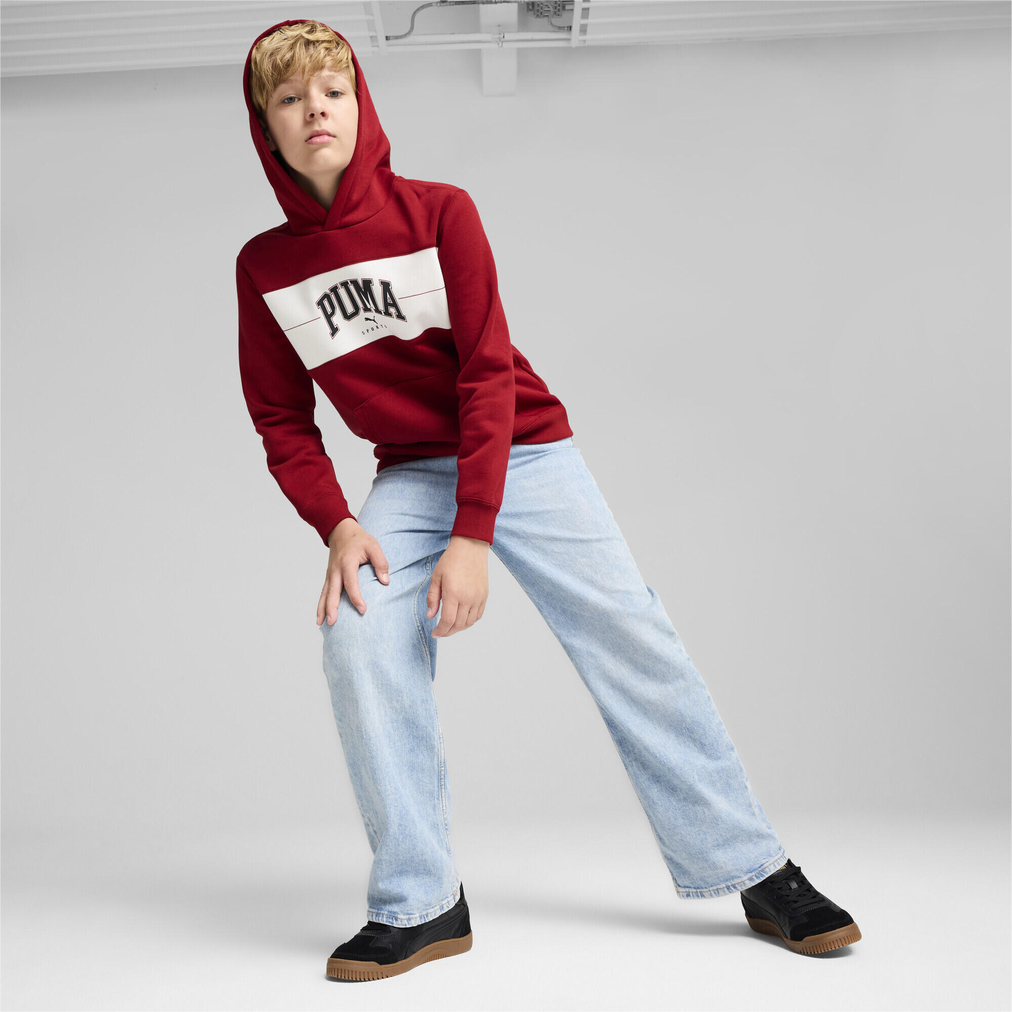 Hoodie PUMA SQUAD Enfant et Adolescent PUMA Intense Red 5/7