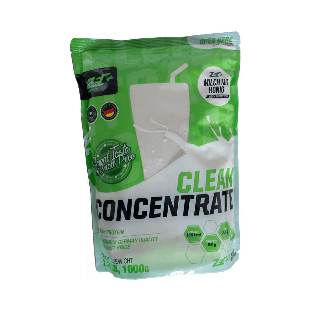 ZEC+ NUTRITION Zec+ Clean Concentrate (1000g) Honey Milk - Eiwitten - Wei-eiwit concentraat