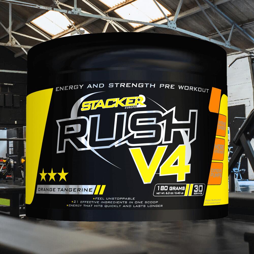 Stacker2 Rush V4  (30 serv) Orange Tangerine - Pre-Entrenamiento 2/4