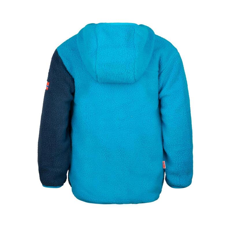 Veste polaire enfant Aurlandsfjord bleu/bleu nuit/vert citron