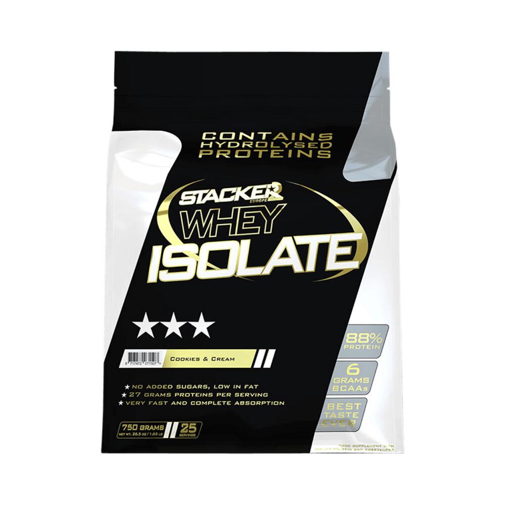 STACKER2 Stacker2 Whey Isolate (750g) Cookies & Cream - Eiwitten - Wei-eiwit isolaat