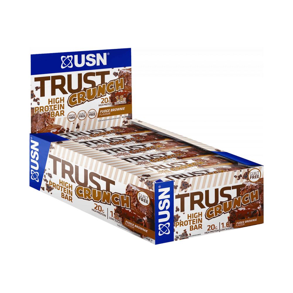 USN USN Trust Crunch Bars (12x60g) Fudge Brownie - Repen - Eiwit Repen