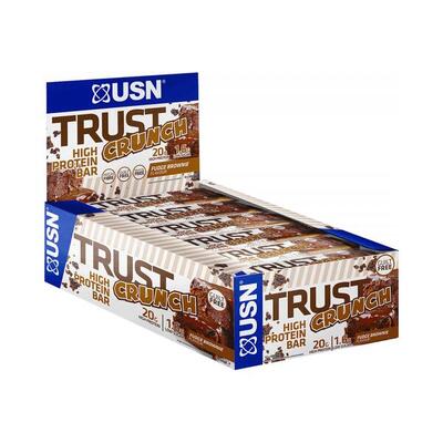 Usn trust crunch bars (12x60g) fudge brownie - repen - eiwit repen