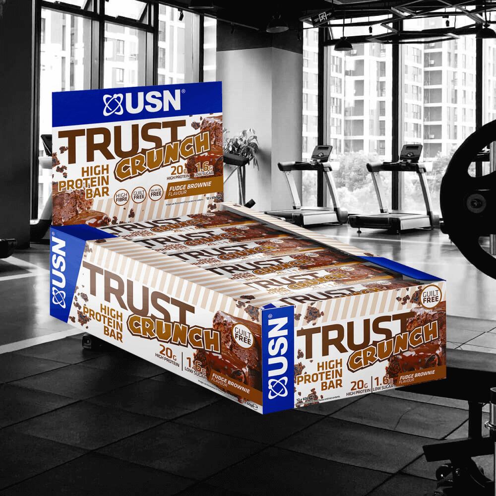 USN Trust Crunch Bars (12x60g) Fudge Brownie - Barres - Barres protéinées 2/5