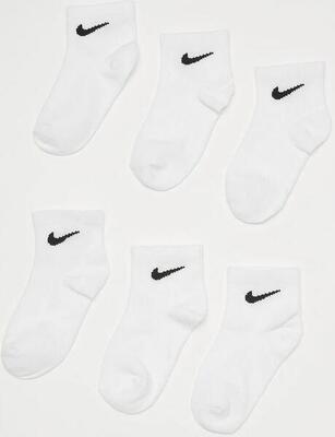 Sei paia di calzini nike basic pack ankle - bianco