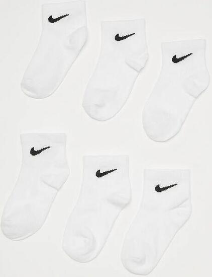 Sei paia di calzini nike basic pack ankle - bianco