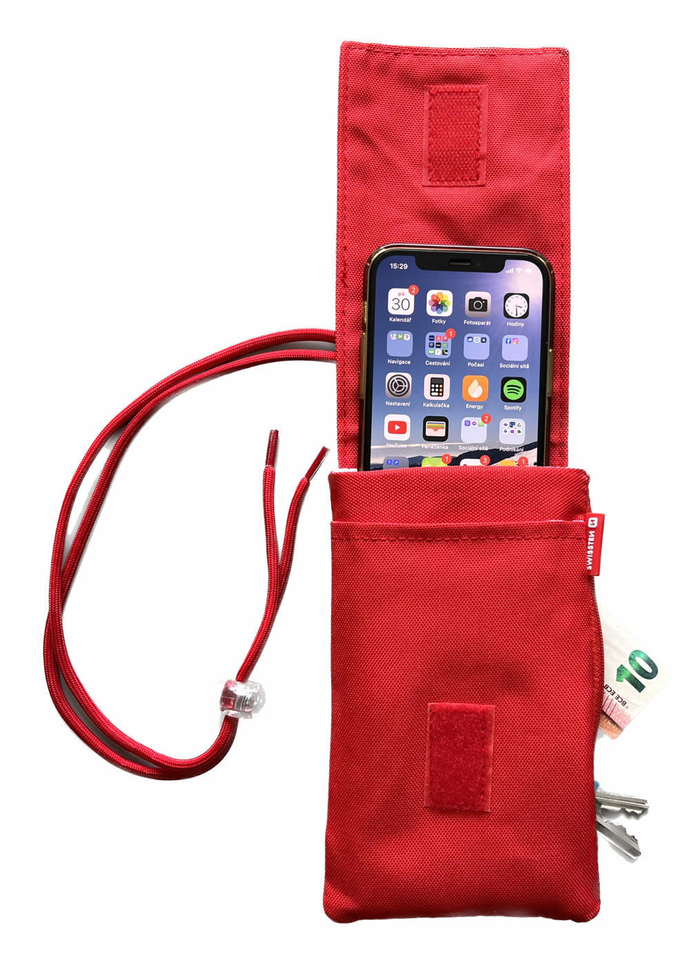 Bolsa Swissten Pocket 6.8" vermelho 2/4