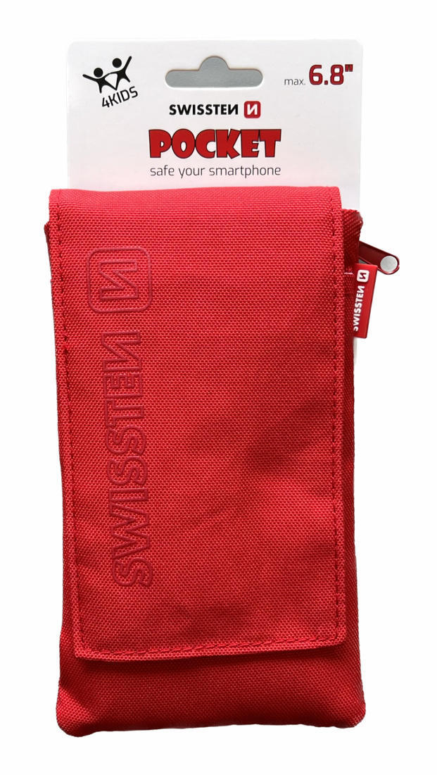Bolsa Swissten Pocket 6.8" vermelho 3/4