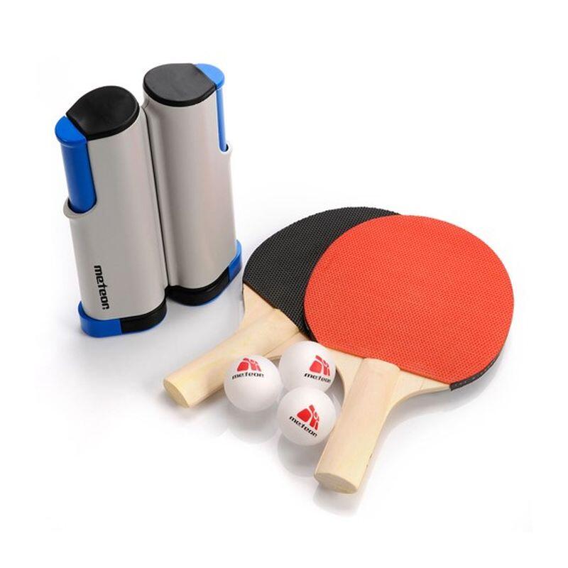 Zestaw do tenisa stołowego Meteor Rollnet Set - rakietki, piłeczki, siatka