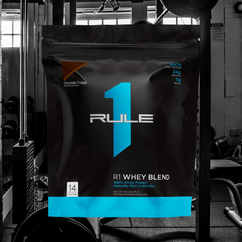 Rule1 R1 Whey Protein (1lb) Chocolate Fudge - Proteine 4/4