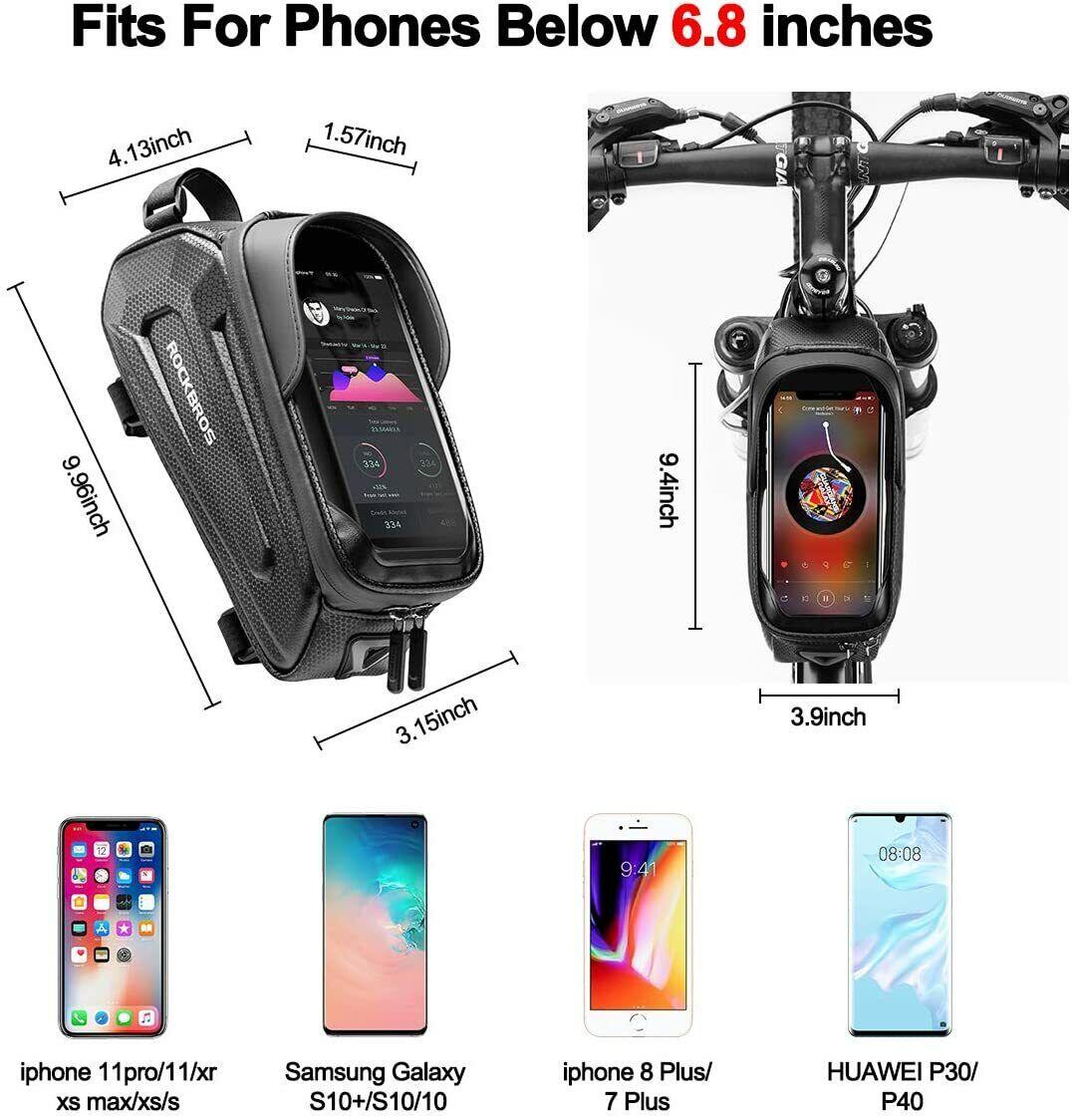 Torebka na telefon na ramę rowerową Rockbros B68 2/5