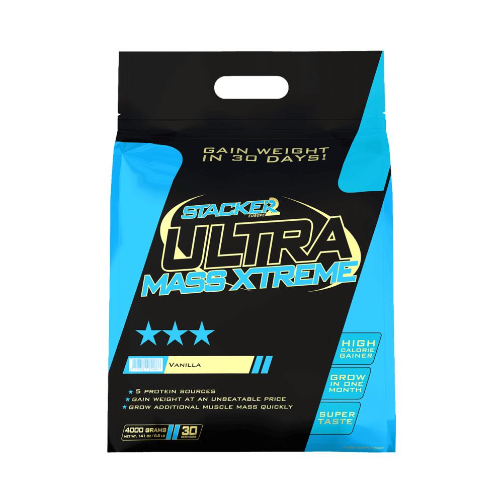 STACKER2 Stacker2 Ultra Mass Xtreme (4000g) Vanilla - Gewichtstoename - Zonder Creatine