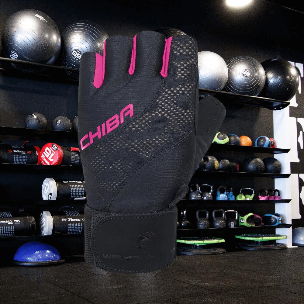 Chiba 40911 Lady Wrist Pro V2 (Black/Pink) M - Fitness-Zubehör - Handschuhe 2/3