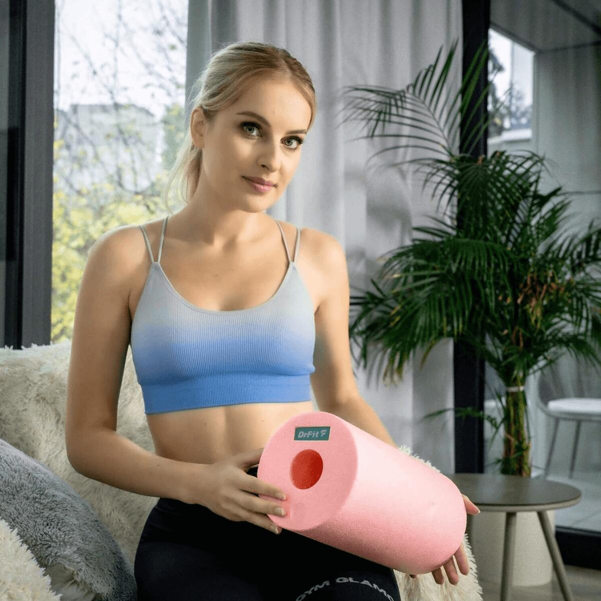 Roller z pianki do masażu wałek fitness do rolowania relaksu gładki Travel DrFit 5/6