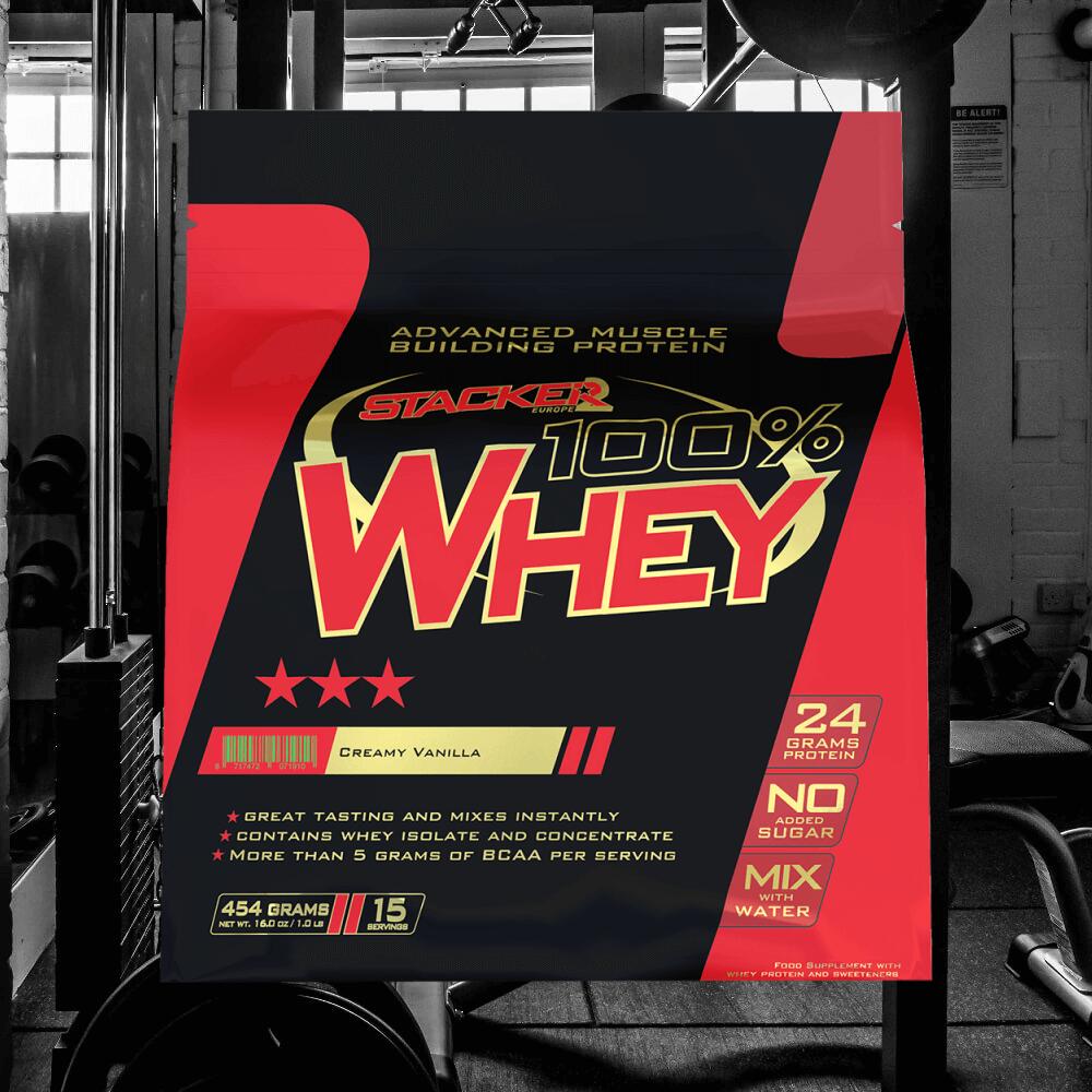 Stacker2 100% Whey (454g) Creamy Vanilla - Protéines 2/3