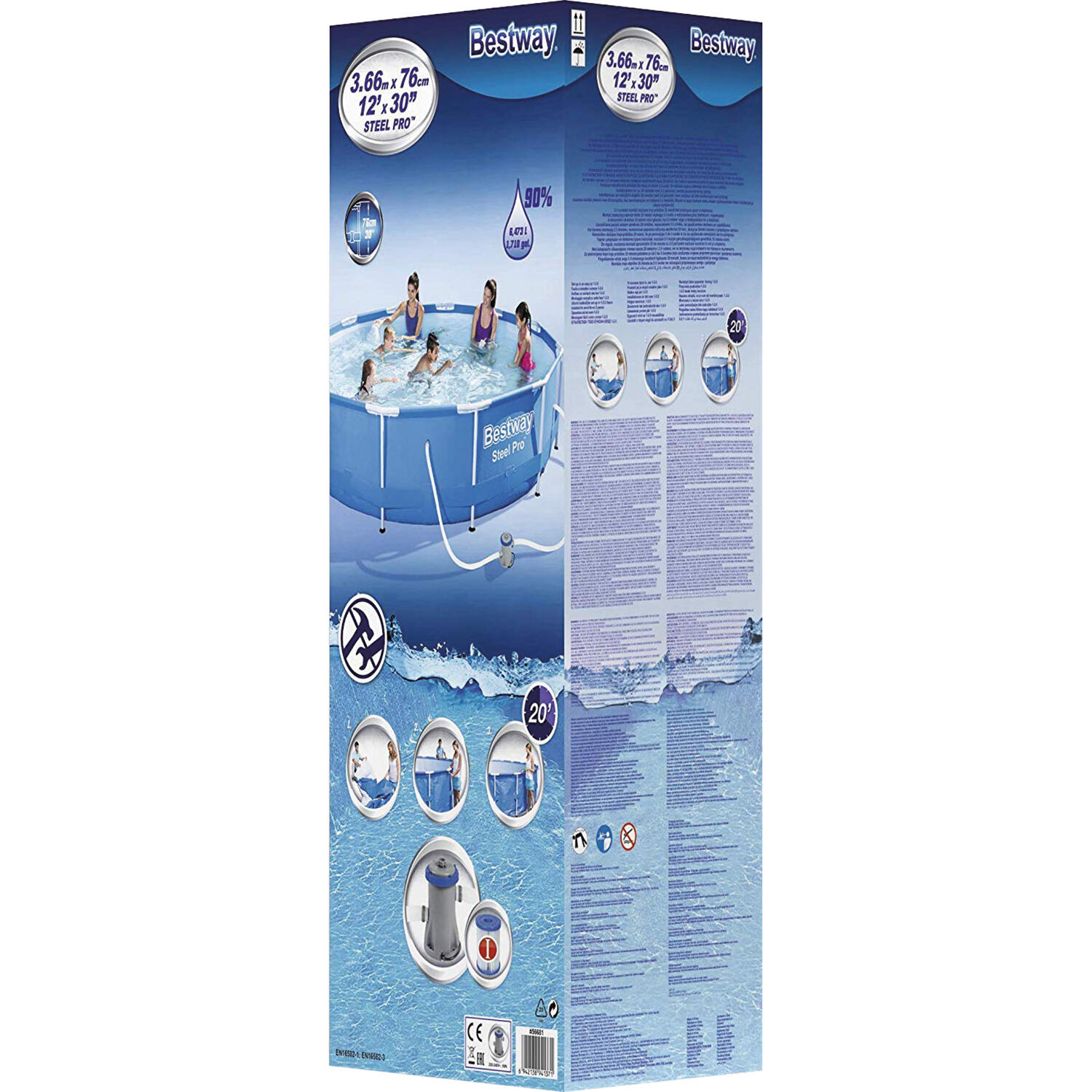Bestway Steel Pro Sirocco Max Set de Piscine ronde 366 2/5
