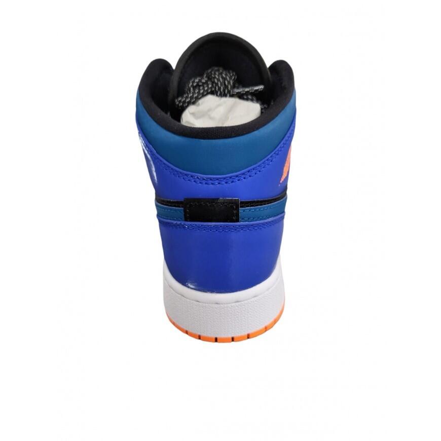 Sneakers nike air jordan 1 mid racer-pelle- blu/azzurro/nero-554725-440 3/5