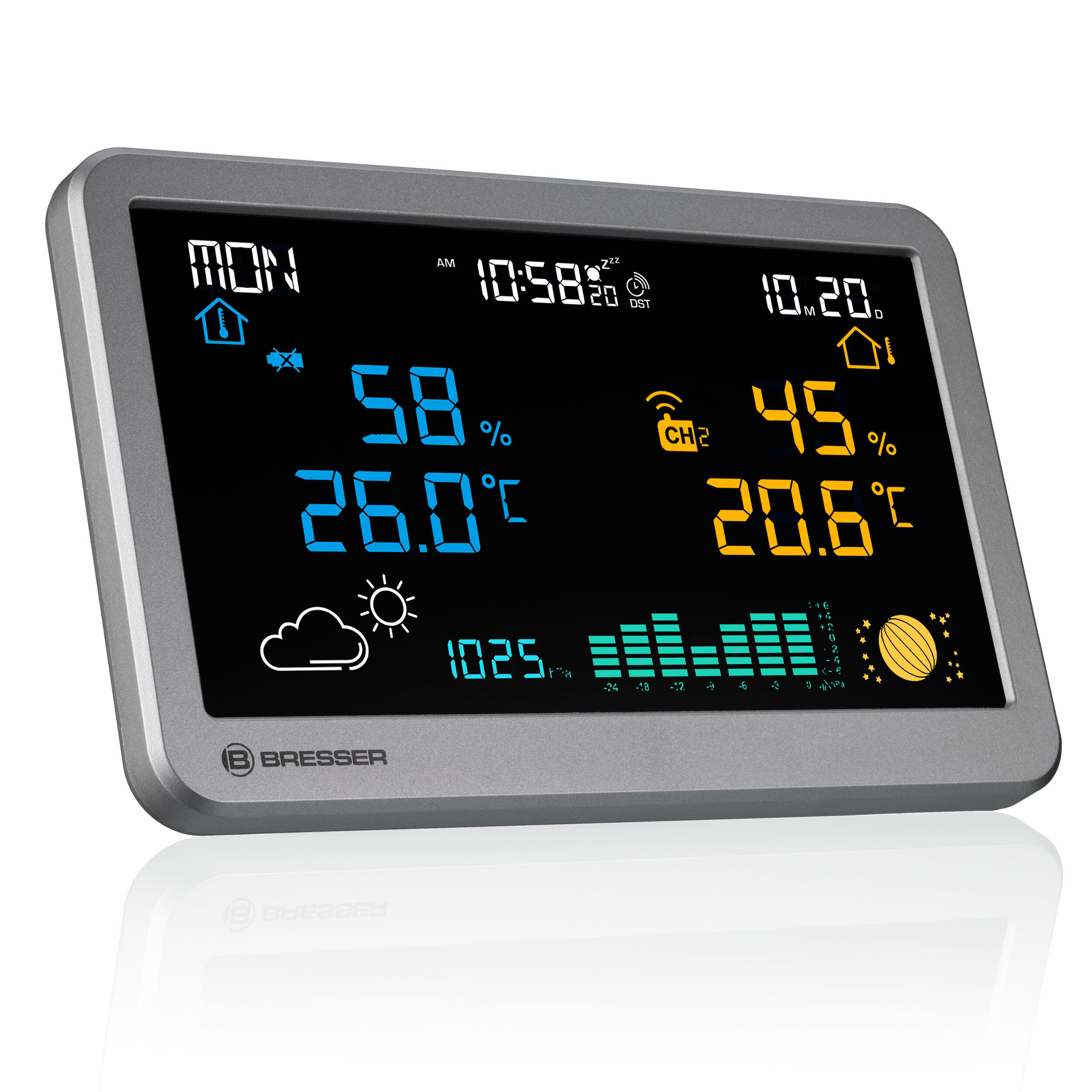 BRESSER Funk-Wetterstation MeteoTemp TBH 4/7