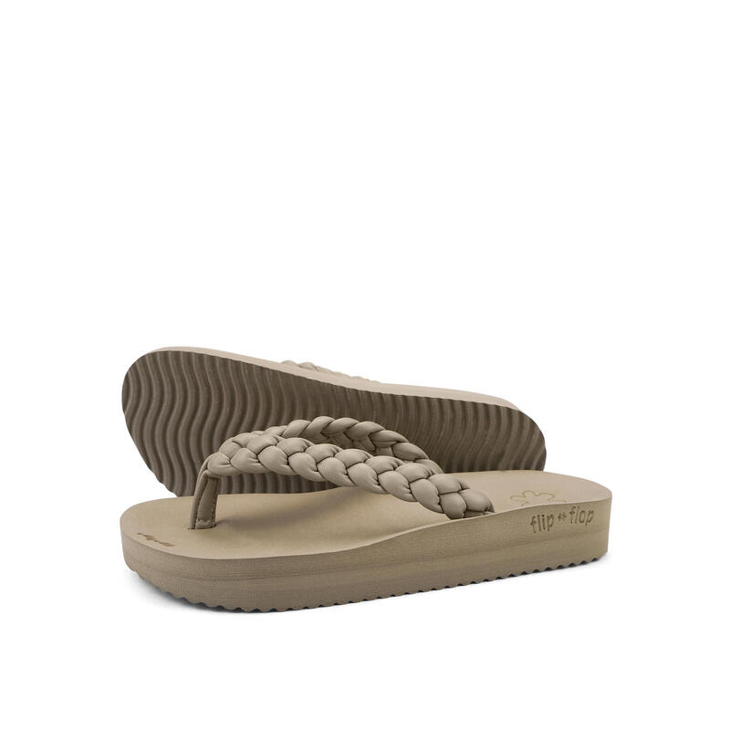 Femmes flip*flop wedgy*weave tongs Taupe