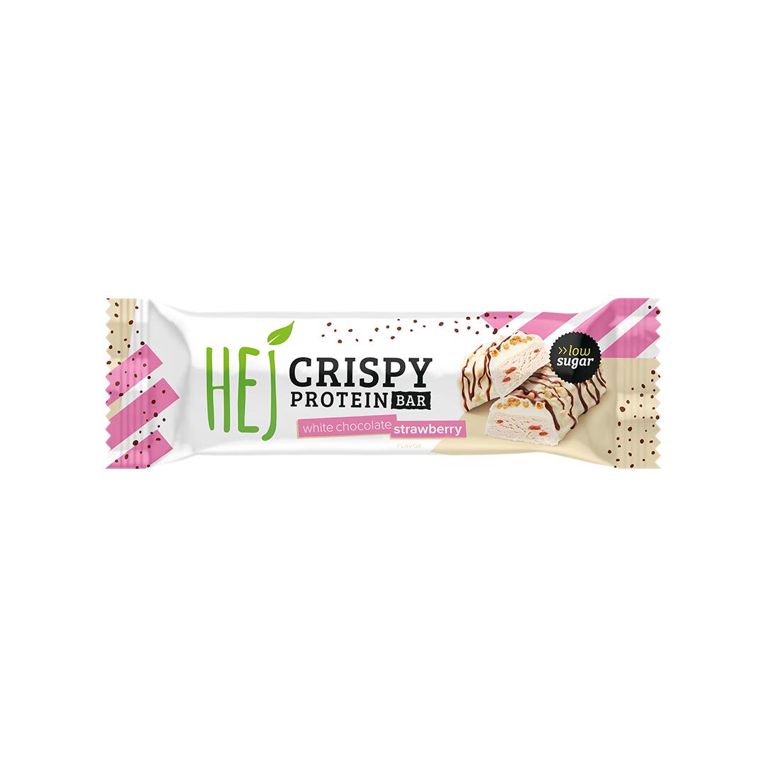 HEJ Natural HEJ Crispy Bar (12x45g) White Chocolate Strawberry - Barres 4/5