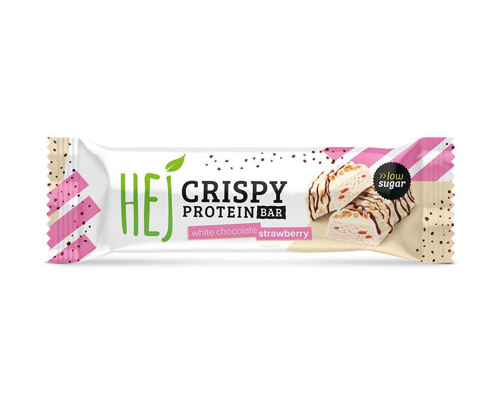 HEJ Natural HEJ Crispy Bar (12x45g) White Chocolate Strawberry - Barres 2/5