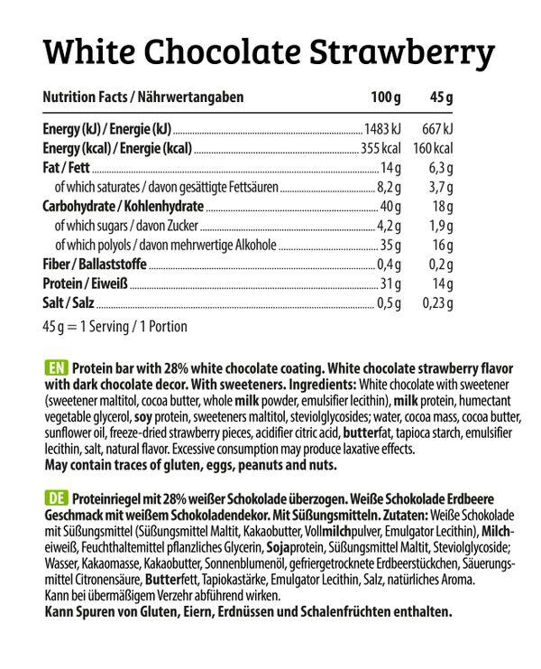 HEJ Natural HEJ Crispy Bar (12x45g) White Chocolate Strawberry - Barres 3/5