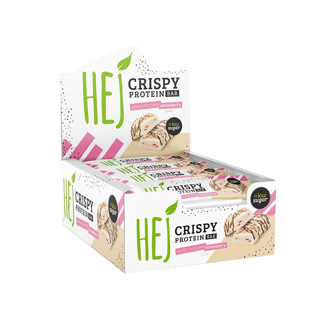 HEJ Natural HEJ Crispy Bar (12x45g) White Chocolate Strawberry - Barres 5/5