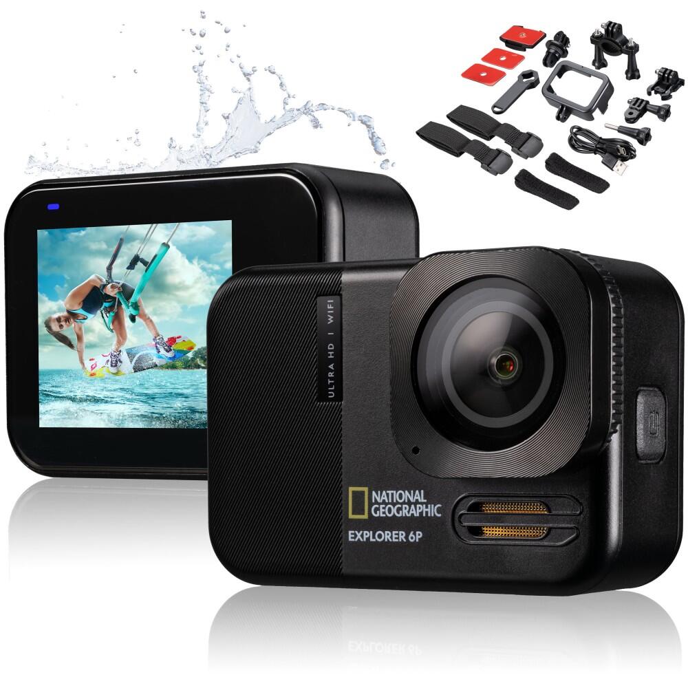 NATIONAL GEOGRAPHIC Telecamera sportiva professionale 4K Con stabilizzatore e sommergibile 15 metri