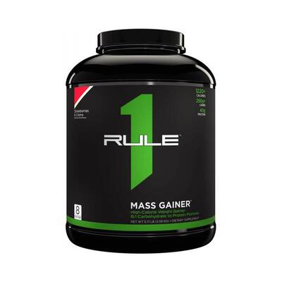 Rule1 r1 mass gainer (5,7lbs) chocolate fudge - gewichtstoename - met creatine