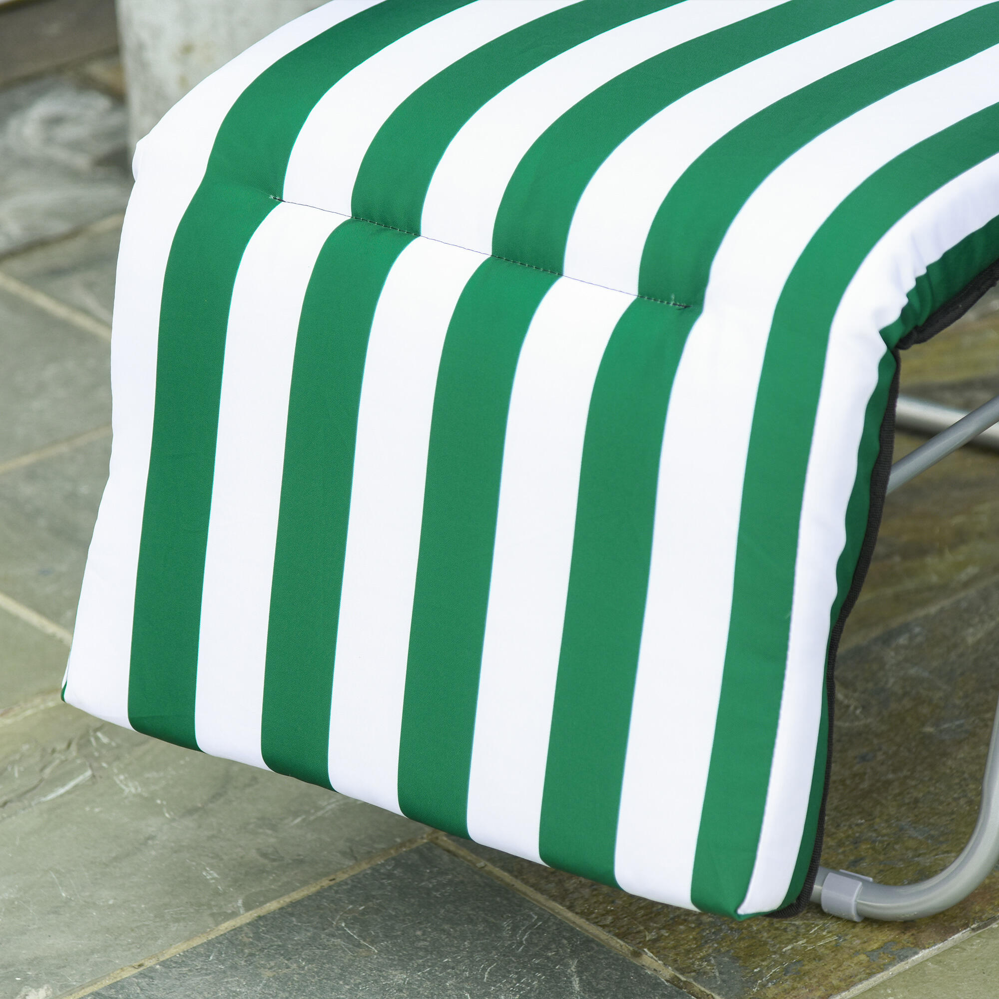 2 Tumbonas Plegables Outsunny 60x75x102 cm Verde 5/7