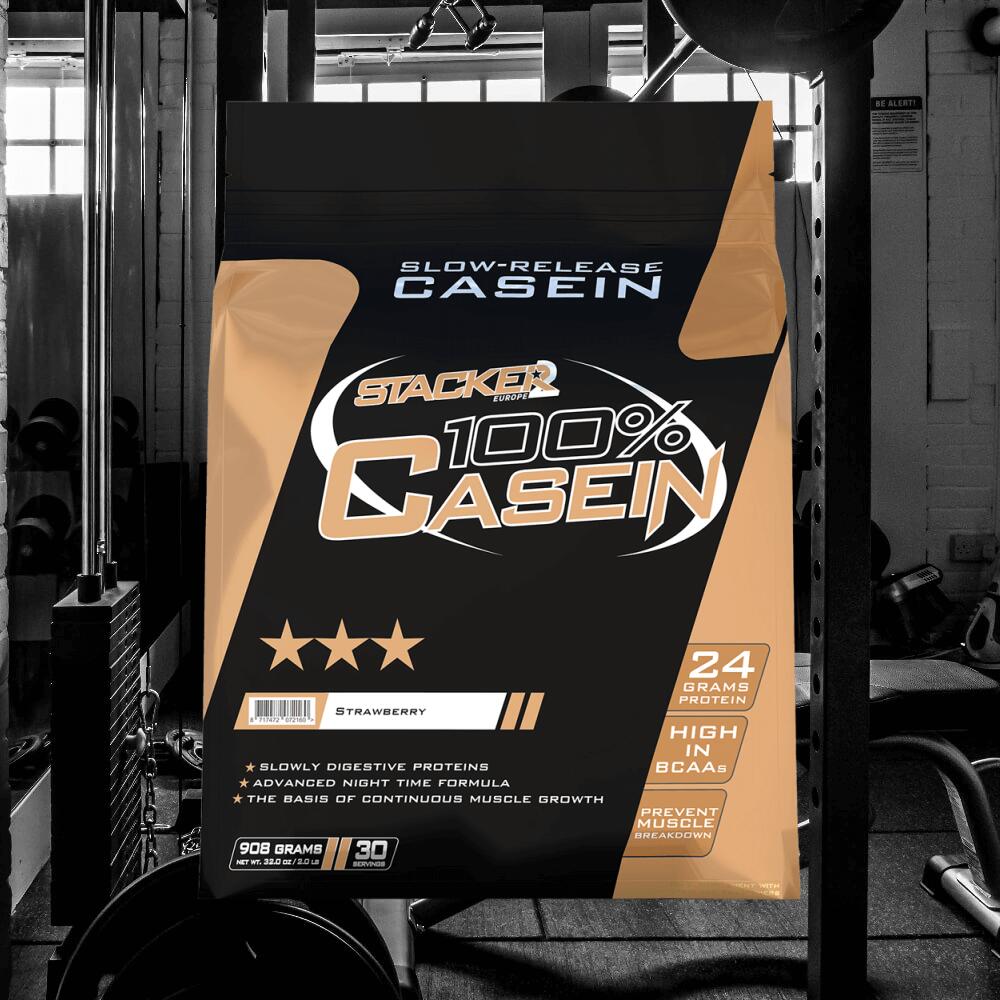 Stacker2 100% Casein (908g) Strawberry - Eiwitten - Caseïne 2/3