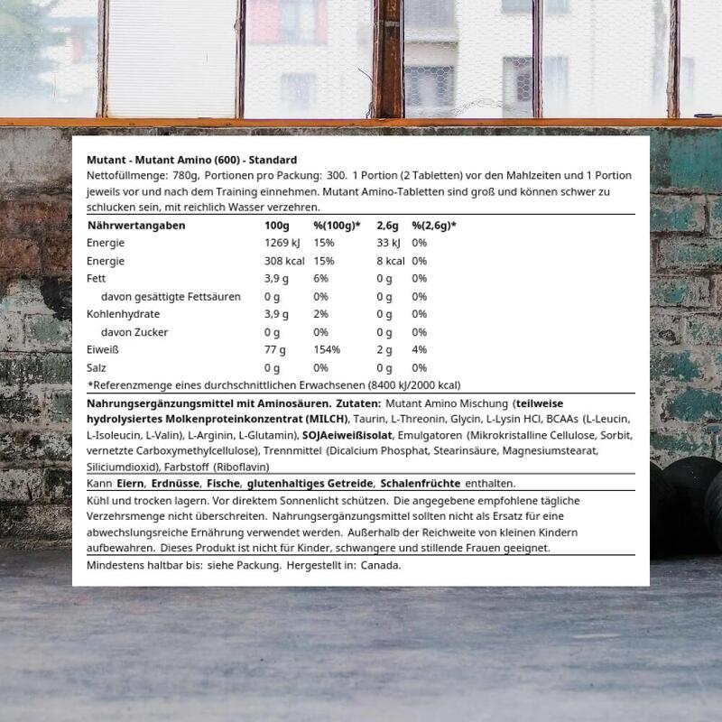 Mutant Mutant Amino (600) Standard - Aminosäuren - Aminosäure-Mix