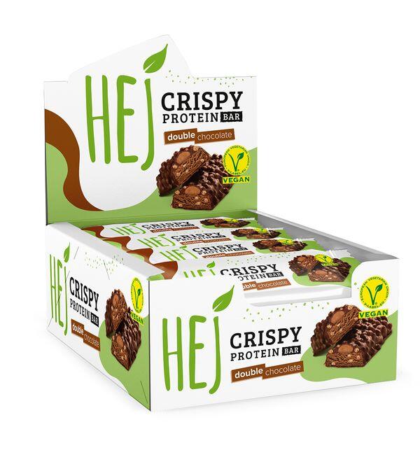 HEJ HEJ Natural HEJ Crispy Vegan Protein Bar (12x45g) Double Chocolate - Repen