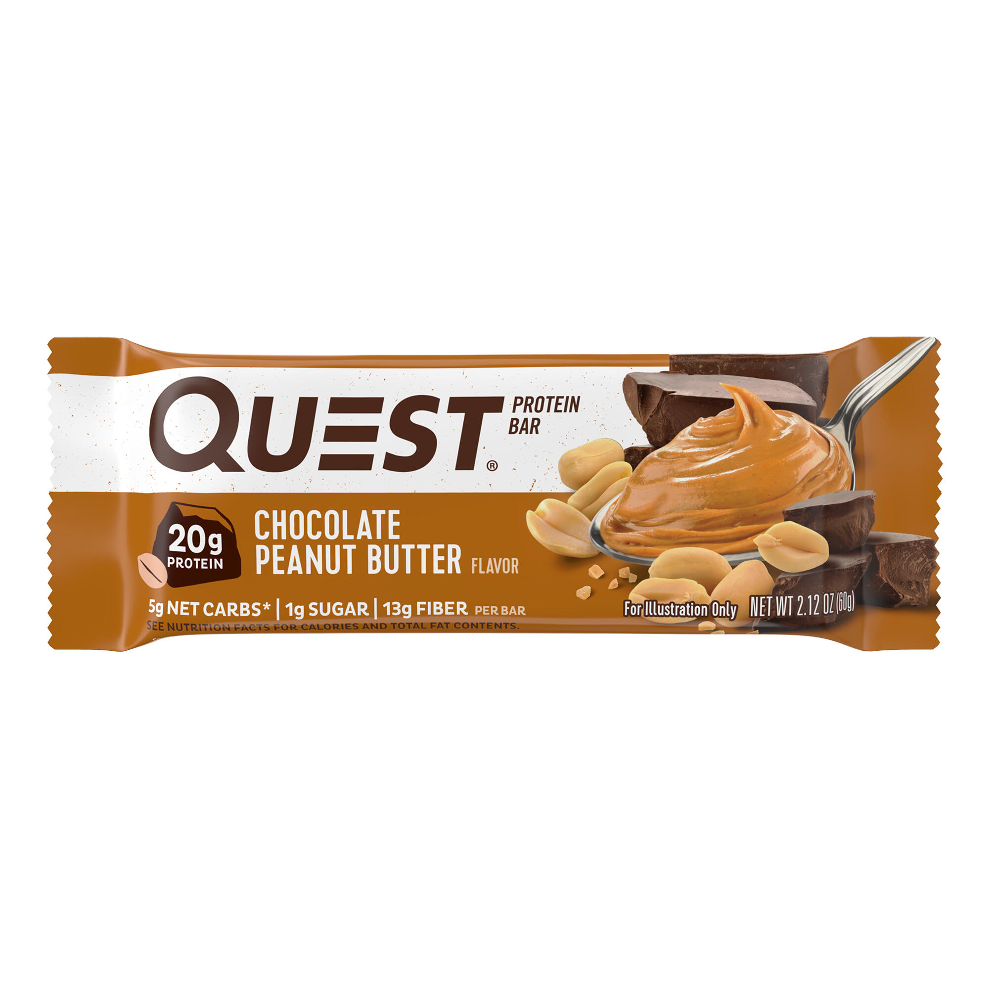 Barres protéinées - Quest Bar - Beurre de Cacahuète et Chocolat Boite de 12 4/5