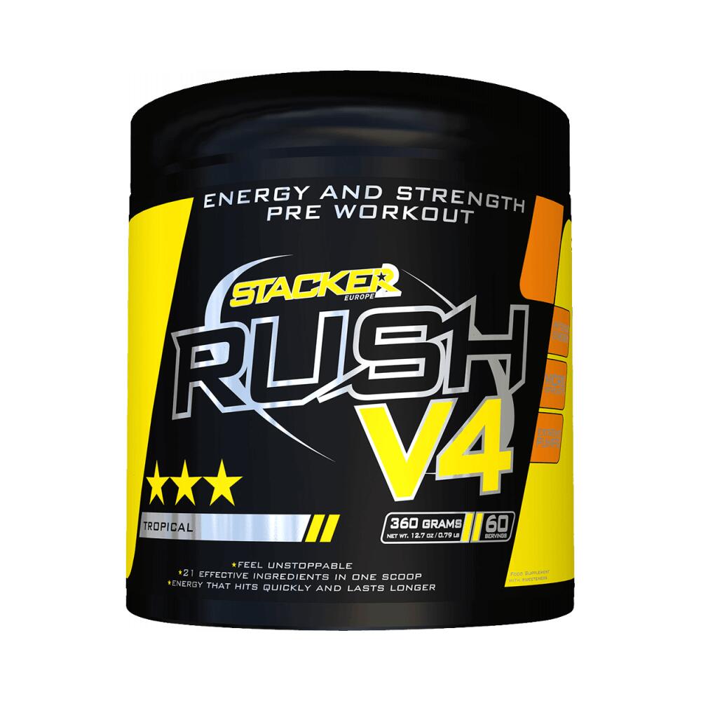 Stacker2 Rush V4  (60 serv) Tropical - Pre-Workout - Pre-Workout Booster