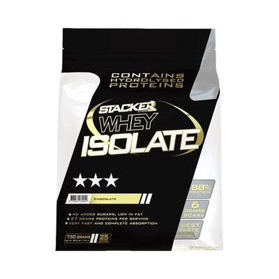 Stacker2 whey isolate (750g) chocolate - eiwitten - wei-eiwit isolaat