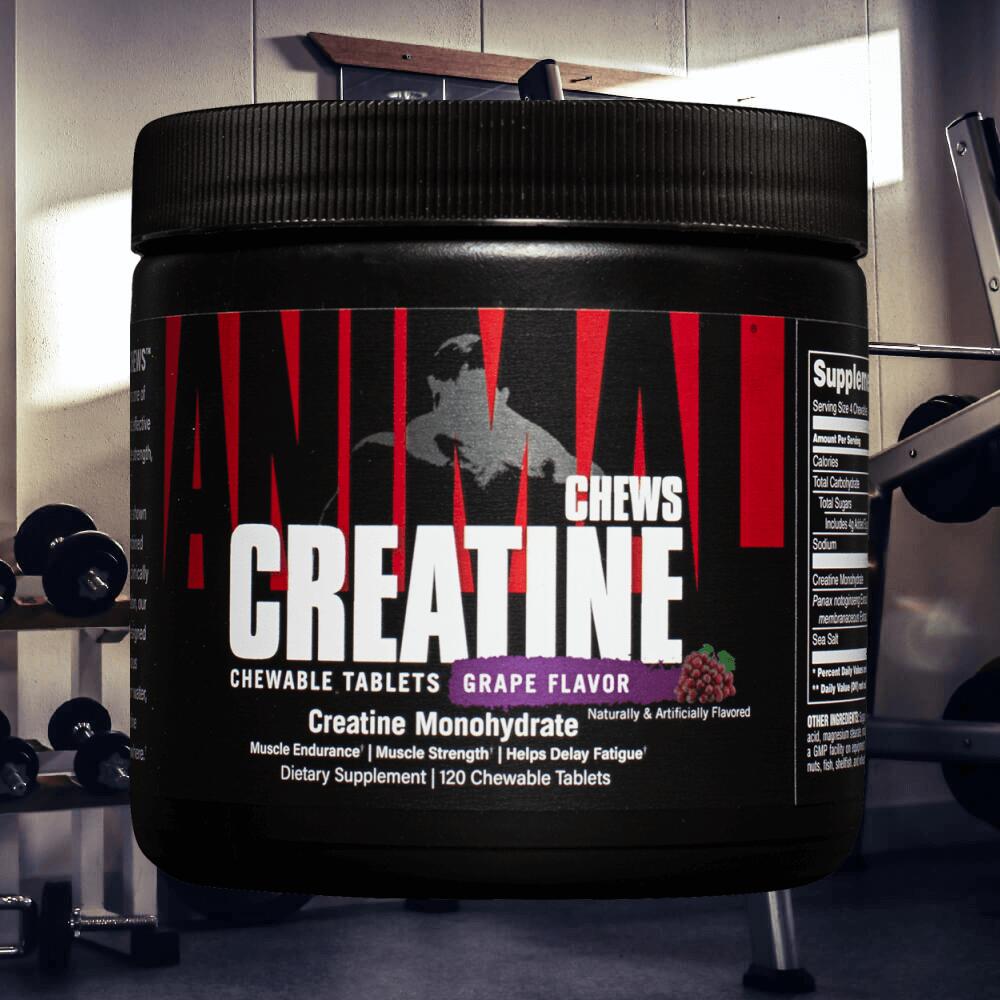 Universal Nutrition Animal Creatine Chews (120) Fruit Punch - Creatine 2/3