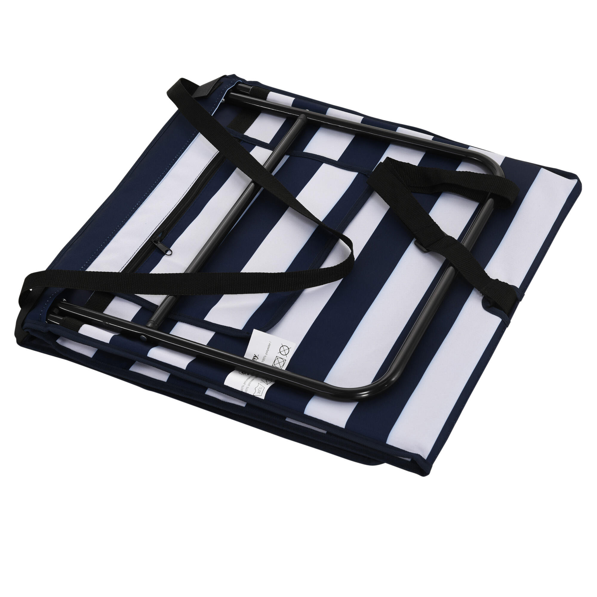 Esterillas de Playa Outsunny 142x51x40 cm Azul y Blanco 5/8